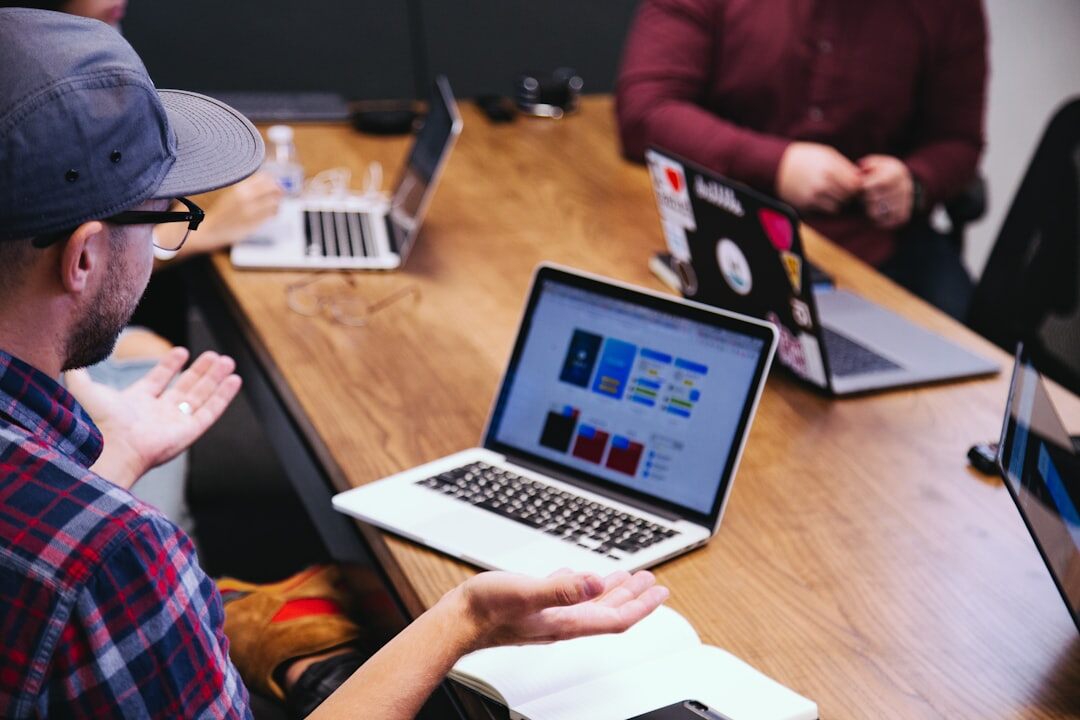 group discussion about technology