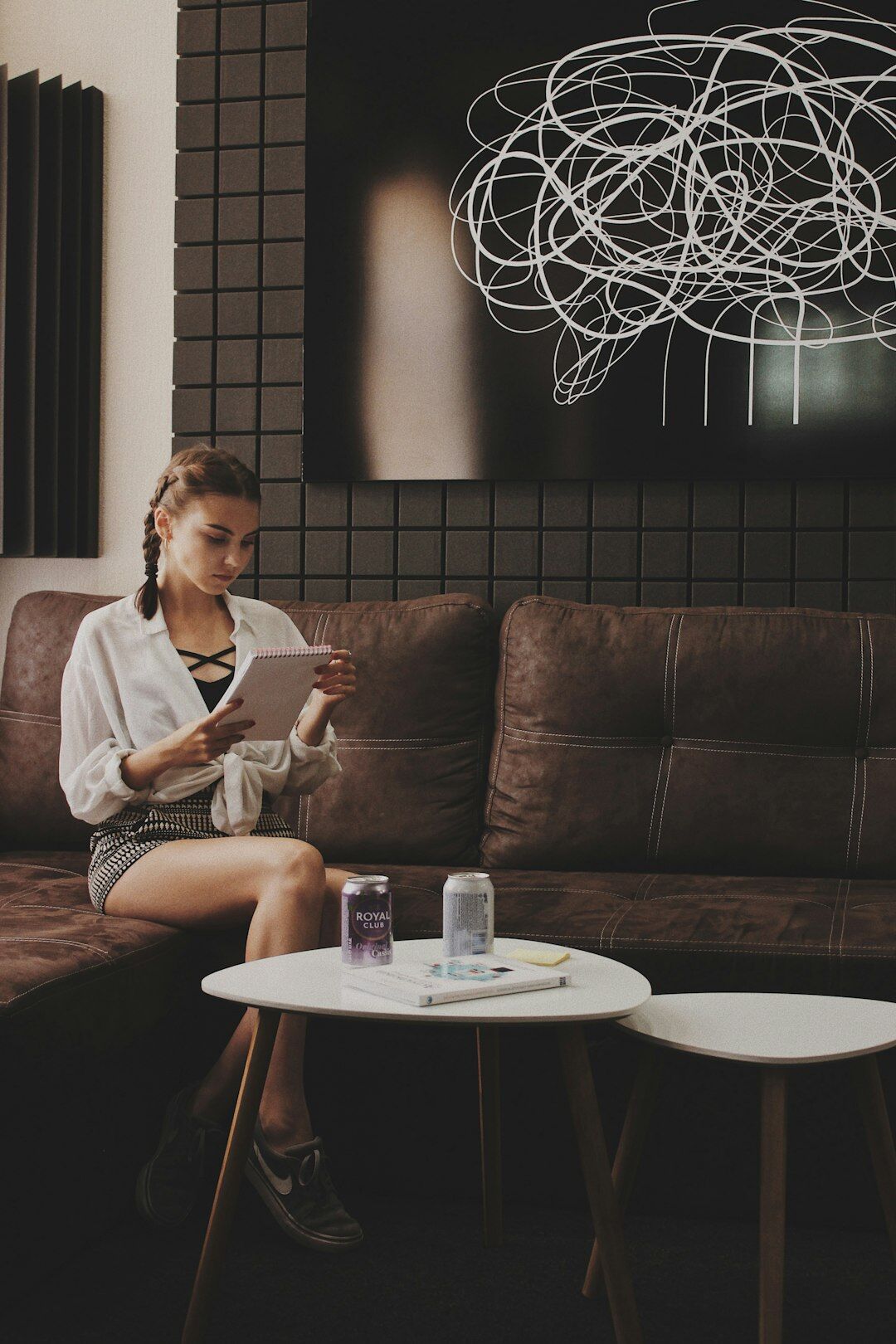 young woman studying